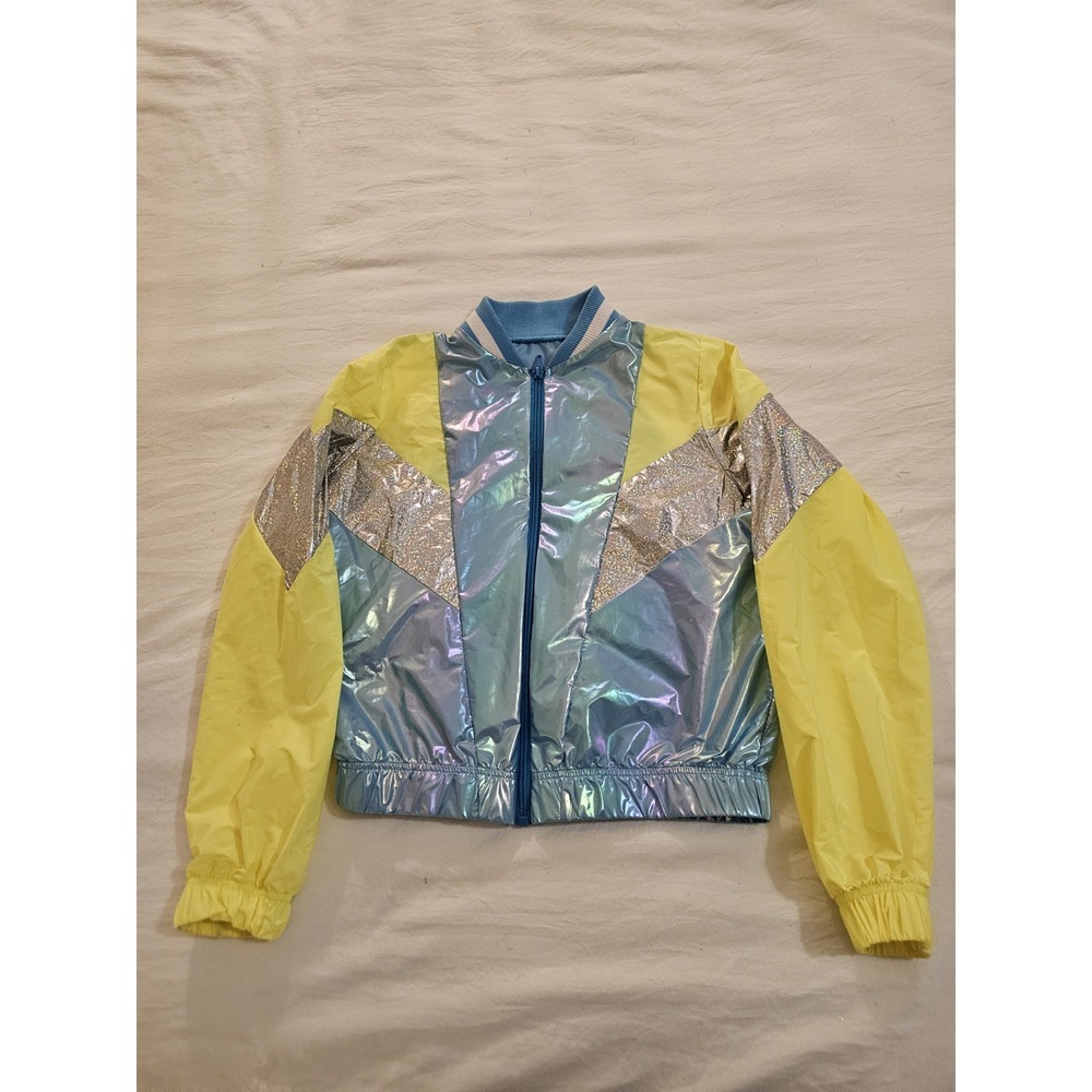 Weissman Girls Dance Jacket MC Holographic‎ Zip Bomber Costume Performance